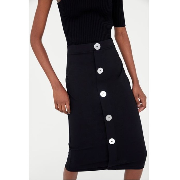 Zara Dresses & Skirts - NWT Zara Pencil Skirt with Attached Buttons